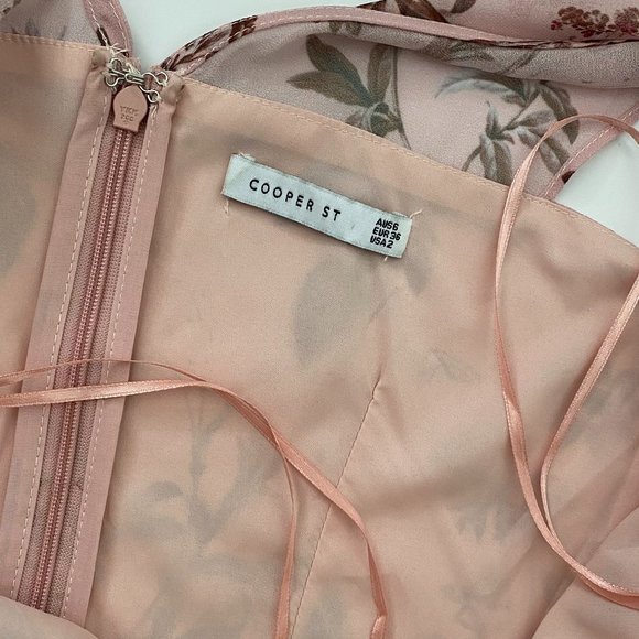 *NEW* Cooper St "Isla" Floral Ruffle Pink Dress – Size 6 - Picture 7 of 11